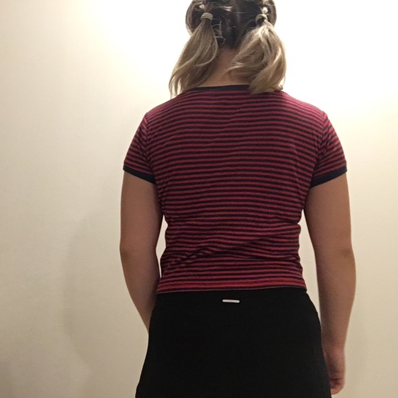 Cropped and stripped “baby tee” - Picture 2 of 2